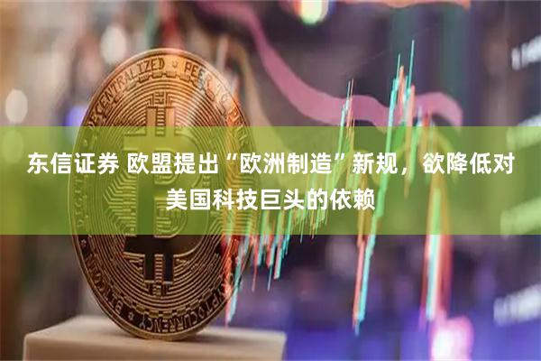 东信证券 欧盟提出“欧洲制造”新规，欲降低对美国科技巨头的依赖